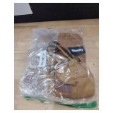 Stenffy Large Heavy Duty Canvas Tote Bag, Everything Bag, with 26 Inch Zipper, Reusable, Suitable for DIY, Natural Cotton. (Khaki)