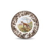 Spode Woodland American Wildlife Red Fox Dinner Plate - Striking Animal Illustration, Rustic Elegance for Holiday Meals, 10.5\ Fine Earthenware - Dishwasher, Microwave, Oven Safe, Made in Englandin