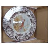Spode Woodland American Wildlife Red Fox Dinner Plate - Striking Animal Illustration, Rustic Elegance for Holiday Meals, 10.5\ Fine Earthenware - Dishwasher, Microwave, Oven Safe, Made in Englandin