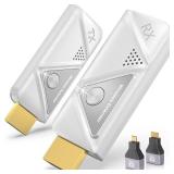 Wireless HDMI Transmitter and Receiver 328FT100M,4K Decode 1080P Output Wireless HDMI Extender,2.4G5G PlugandPlay Portable Wireless,for Streaming Video and Audio to Monitor from LaptopTV Box