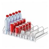 IBORING Drink Organizer for Fridge,Self Pushing Fridge Drink Organizer,Automatic Drink Dispenser for Fridge-Holds up to 30 Cans