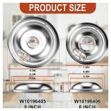 W10196405 W10196406 Electric Stove Burner Drip Pans and MP22YA Electric Range Burner Element Unit Set by Cenipar-Compatible with Whirl-pool Ken-more Ama-na Range OvenStove