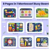 Ejanmilar Busy Book for Toddlers 1-3, Montessori Toys Busy Board for 1 2 3 4 Year Old Boy Girl Birthday Gift Educational Learning Quiet Activity Book Airplane Car Travel Toys for Tollders Kids 1-3
