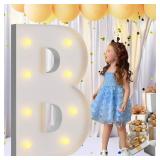 imprsv 3FT Marquee Letters, Mosaic Light Up Letters for Birthday Baby Shower Wedding Engagement Party Backdrop Decor, Large Marquee B for Party Decorations