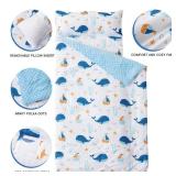 Bunnikins and Clover Toddler Nap Mat with Removable Pillow, Nap Rolls for Preschool, Easy Clean Toddler Floor Bed for Kindergarten, Kids Sleeping Bag for Daycare