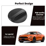 RT-TCZ Fuel Filler Door Gas Tank Cap Cover Exterior Decoration Accessories for 2015-2022 Ford Mustang (Black)