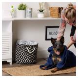 Bone Dry Pet Grooming Towel Collection Absorbent Microfiber X-Large, 41x23.5\, Embroidered Navyin