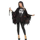 Fun World Glittering Ghost Face® Poncho - Adult