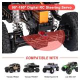 HobbyPark Waterproof 7.5kg High Torque RC Micro Servo Metal Gear Digital Arduino Servo for 118 TRX4M TRX4MT Redcat Ascent-18 Losi Mini LMT 110 TRX4 SCX10 RC Crawler RC Car Plane Boat Robot