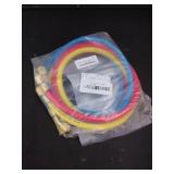 Yellow Jacket Manifold Hose Set, 48 in, Red, Yellow, Blue