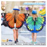 iROLEWIN Toddler-Kids Butterfly-Wings for Girls Butterfly-Costume Children Bug Dress-Up Wings as Play Toys Boys Party Favors