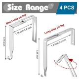 Amylove 4 Pcs Adjustable Cubicle Hanger Universal Partition Metal Cubicle Hooks Door Hanger, Adjusted to Fit Panels with 1 38 Inch to 3 12 Inch Thickness for Office Whiteboard (Silver)