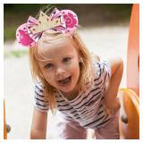 Mado Sparkly Pink Mouse Ears Headband, Birthday Princess Dress up Accessory for Girls and Women (PRINCESS PINK)