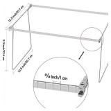 VZCPYTPM 2 Packs Hanging File Folder Frame,Heavy Duty Steel Hanging File Organizer,File Cabinet Rails,Adjustable 11 to 17.4 Inches,Mountable
