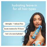 amika Hydro Rush Intense Moisture Leave-In Conditioner with Hyaluronic Acid, 60ml | for all hair types, long-lasting hydration, detangles and reduces frizz, travel size