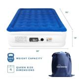 SoundAsleep Products Dream Series Luxury Air Mattress, ComfortCoil Technology, Built-in High Capacity Pump for Home, Camping- Double Height, Adjustable, Inflatable Blow Up, Portable (Full Size)