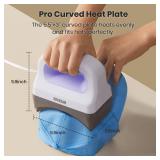 EENOUR Hat Press Machine, Mini Heat Press for Caps with 3 Heating Levels and Auto-Off, Handheld Cap Easy Press with 3\×5.5\in Arched Heating Plate, 2 Press Platens, A Safety Basein