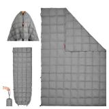 ROSE FEATHER Down Camping Blanket, Lightweight Outdoor Travel Blanket, Puffy Sleeping Bag Blanket, Waterproof Packable Backpacking Quilt for Camping, Travel, Airplane, Hiking, Picnic, 55ftftx79ftft (G