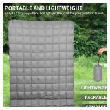 ROSE FEATHER Down Camping Blanket, Lightweight Outdoor Travel Blanket, Puffy Sleeping Bag Blanket, Waterproof Packable Backpacking Quilt for Camping, Travel, Airplane, Hiking, Picnic, 55ftftx79ftft (G