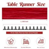 A6 Pieces Red 10FT Cheesecloth Table Runner Boho Gauze Fabric Table Runner Rustic Sheer Runner for Wedding Birthday Baby Shower Party Boho Table Decoration