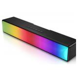 AFK Computer Speakers, Computer Sound Bar with RGB Lights, USB Powered PC Speakers with Stereo Sound, Bluetooth 5.1 and 3.5mm Aux-in,Gaming Speakers for Desktop