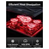 Kootek Laptop Cooling Pad, Laptop Cooler with 5 Quiet Fans for 12\-17\in Computer PC Notebook Gaming Laptop Fan, Height Adjustable Laptop Cooling Stand Laptop Accessories, Redin