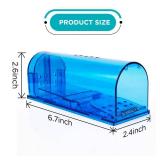 Humane Mouse Trap | Catch and Release Mouse Traps That Work | Mice Trap No Kill for miceRodent Pet Safe (DogCat) Best IndoorOutdoor Mousetrap Catcher Non Killer Small Capture Cage (Blue)