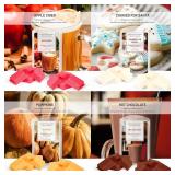 STRN Scented Fall Wax Melts 8 Pack Wax Cubes, Soy Wax Cubes for Warmer, Vanilla Cupcake, Orange Cinnamon, Balsam and Cedar, Warm Campfire, Apple Cider, Cookies for Santa, Pumpkins (8 x 2.5oz)