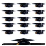 JXITON 36pcs Paper Graduation Cap Crown Adjustable Graduation Paper Hats Topper Headbands for 2025 Graduation Grad Party
