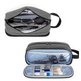 Trunab Stethoscope Carrying Case Hold 2 Stethoscopes or BP Cuffs, Compatible with 3M LittmannMDFADC, Medical Case with Extra Pocket for Nurse Accessories, Essentials for Nurses, Doctors, Grey