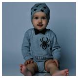 Watersay 3 Pcs Halloween Cosplay Accessories for Kids Include Black Spider Patch Fake Mustache Adjustable Neck Bow Tie for Halloween Cosplay Parties Masquerade Supplies