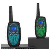 Topsung Walkie Talkies Long Range, M880 FRS Two Way Radio for Adults with Mic LCD ScreenResistance Wakie-Talkies with Noise Cancelling for Men Women Outdoor Adventures Cruise Ship (Blue and Green)