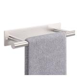 NearMoon Self Adhesive Hand Towel HolderTowel Ring, Stainless Steel Hand Towel Bar Rustproof Stick on Wall-Towel Rack for BathroomKitchen, Sticky and Wall Mounted (1, Brushed Nickel)