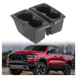 LINOAH Cup Holders Insert Compatible with 2019-2026 Ram 1500 Cup Holder, Replace number5YK46TX7AC 5YK47TX7AC, Door Cup Holders for Right and Left Pocket, Pack of 2