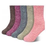 Senker Fashion Wool Socks for Women, Stocking Stuffers Christmas Gifts for Women Mom Her Boot Warm Crew Sock for Winter