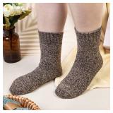 Senker Fashion Wool Socks for Women, Stocking Stuffers Christmas Gifts for Women Mom Her Boot Warm Crew Sock for Winter