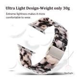 V-MORO Resin Bands Compatible with Apple Watch Series 1110 Band 4041mm Lightweight Fashion Strap Bracelet with Starlight Buckle for iwatch Series SE987654321(Tortoise Stone,38404142mm)