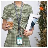 ID Badge Holder with Lanyard, Retractable Badge Holders Reels with Lanyards Adjustable, for Women Kids Teacher Nurses Doctor Student