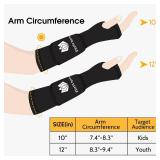 FitsT4 Sports Volleyball Arm Sleeves for Girls Passing Forearm Sleeves with Protection Pads and Thumbhole for Youth