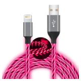 LED iPhone Charger Cord Light Up Lightning Cable | MFi Certified Apple Charger | Cool USB Fast Charging for iPhone 14 13 12 11 Pro Max XR X SE 8 Plus, iPad iPod and More (Pink, 6 FT)