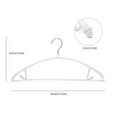 Nature Smile Non Slip PVC Coating Sweater Hangers,Dress Suit Coat Hangers,Wide Shoulder Bump Free Golf T Shirts Clothes Hangers (White Color 10 Pack)