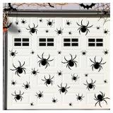 Xuhal 45 Pcs Magnetic Spider Halloween Garage Door Decorations Outdoor Halloween Garage Door Magnets Spider Decorations Stickers for Fridge Refrigerator Garage Door Car Window Decor