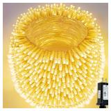 Extra-Long 800 LED Christmas String Lights Outdoor Indoor, 13 Modes Warm White Christmas Lights Waterproof, Super Bright Twinkle Fairy Lights Plug in Clear Wire for Xmas Tree Bedroom Wedding Party