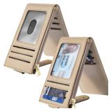 Chelmon Womens Wallet Slim RFID Blocking Bifold Multi Card Case Wallet with Zipper Pocket (Khaki)