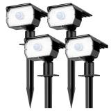 nipify Solar Lights Outdoor Waterproof, Motion Sensor Spot Lights- 4 Pack56 LED3 Modes Solar Powered Spotlights 2-in-1 Auto OnOff Landscape Lighting for Outside Yard Wall Garden, Cool White