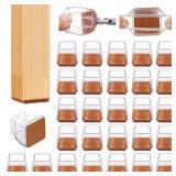 36 Pcs Square Chair Leg Floor Protectors, Felt Furniture Pads for Hardwood Floors, Chair Leg Protectors for Hardwood Floors, Floor Protectors for Chairs, No Scratches and Reduce Noise - Large Size