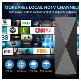 2025 Long Range TV Antenna Indoor, Antenna for Smart TV with Amplifier Signal Booster for Local Channels,Digital Antenna Outdoor for All Older TVfts-Supports 4K 1080p -33ft Long Cables