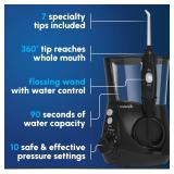 Waterpik Aquarius Water Flosser For Teeth Cleaning, Gums, Braces, Dental Care, Electric Power With 10 Settings, 7 Tips For Multiple Users And Needs, ADA Accepted, Black WP-662, Packaging May Vary