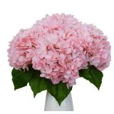 WenXin 4Pcs Hydrangea Artificial Flowers 21 Inch Real Touch Flowers with Stems Fake Artificial Hydrangeas Flowers for Bouquet Table Centerpieces Spring Decorations for Home