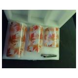 LUSHARBOR Flameless Candles with Remote, Maple Leaf Battery Operated Candles Flickering LED Candles Real Wax Floral Fall Thanksgiving Decor Electric Pillar Candles Set of 3